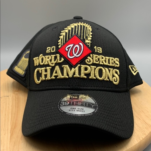 39thirty OSFM WASHINGTON NATIONALS 2019 WORLD SERIES CHAMPION HATBLACK GOLD